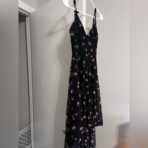 Disney Black and Red Floral Midi Dress